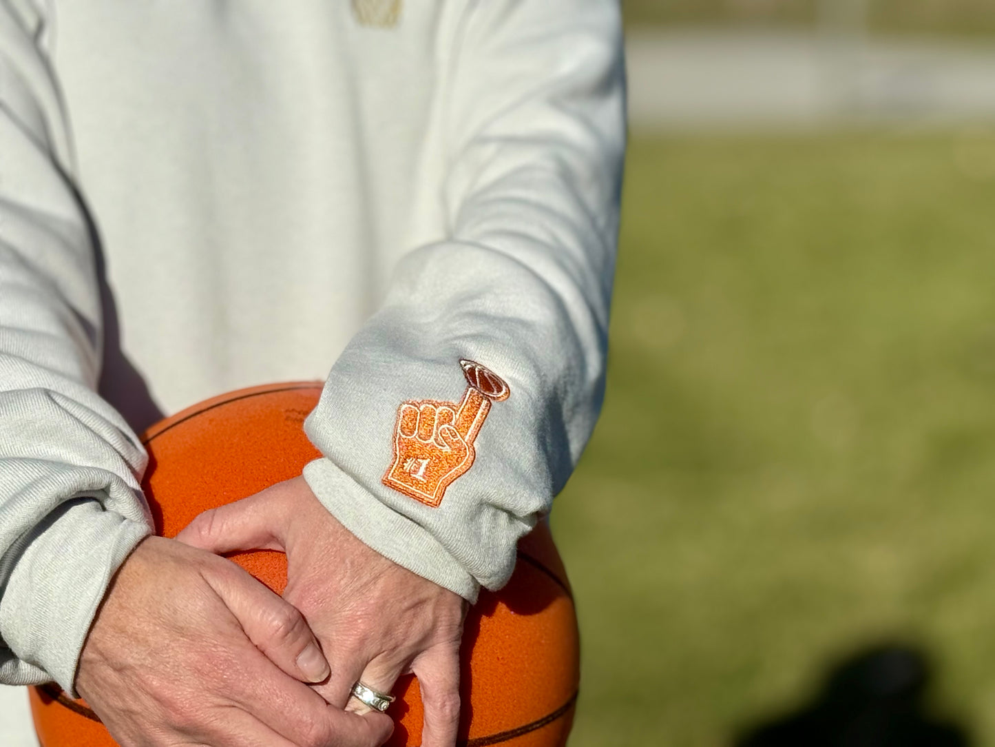 Basketball # 1 Fan Embroidered Hoodie