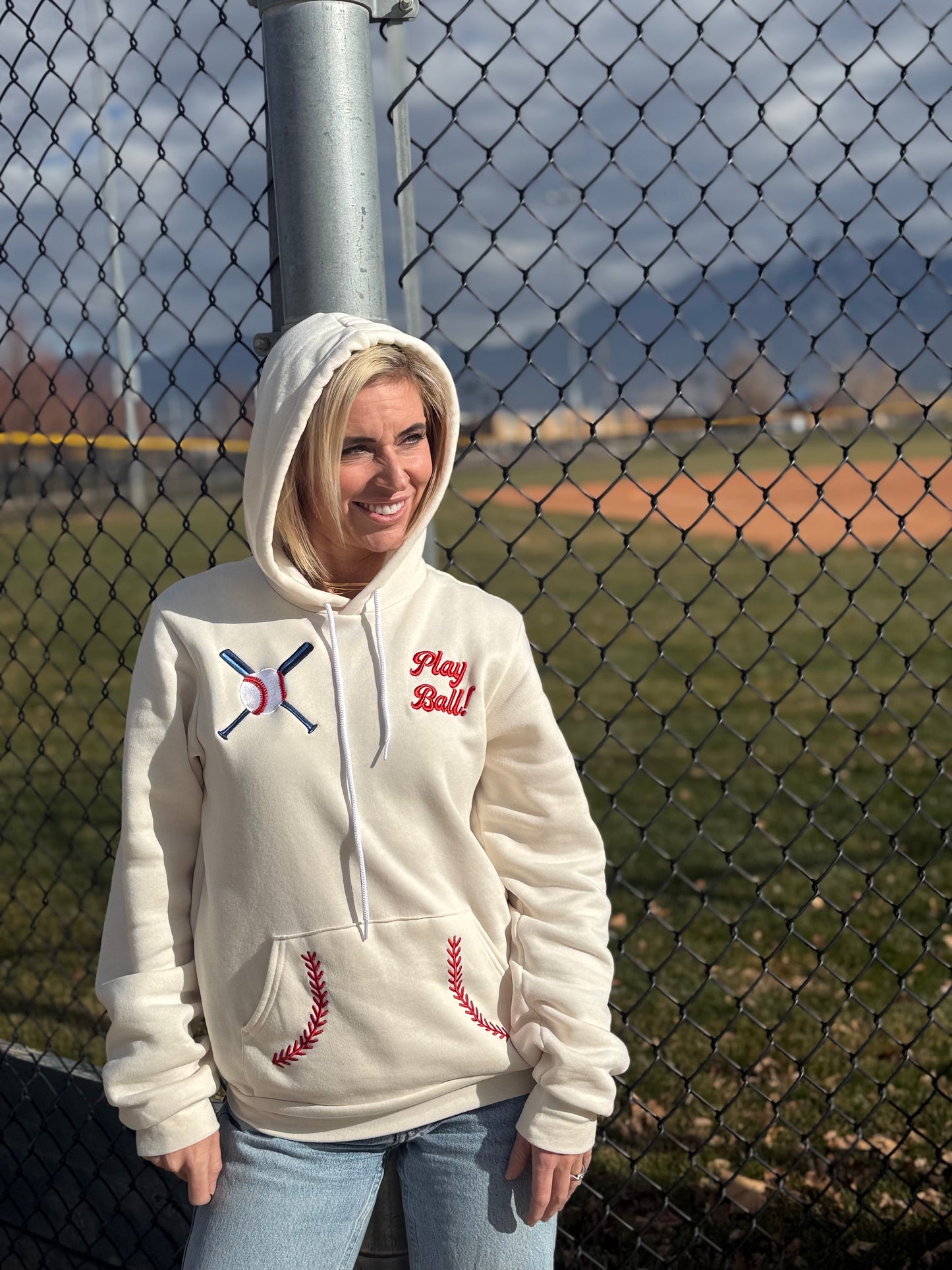 Play Ball Baseball Hoodie