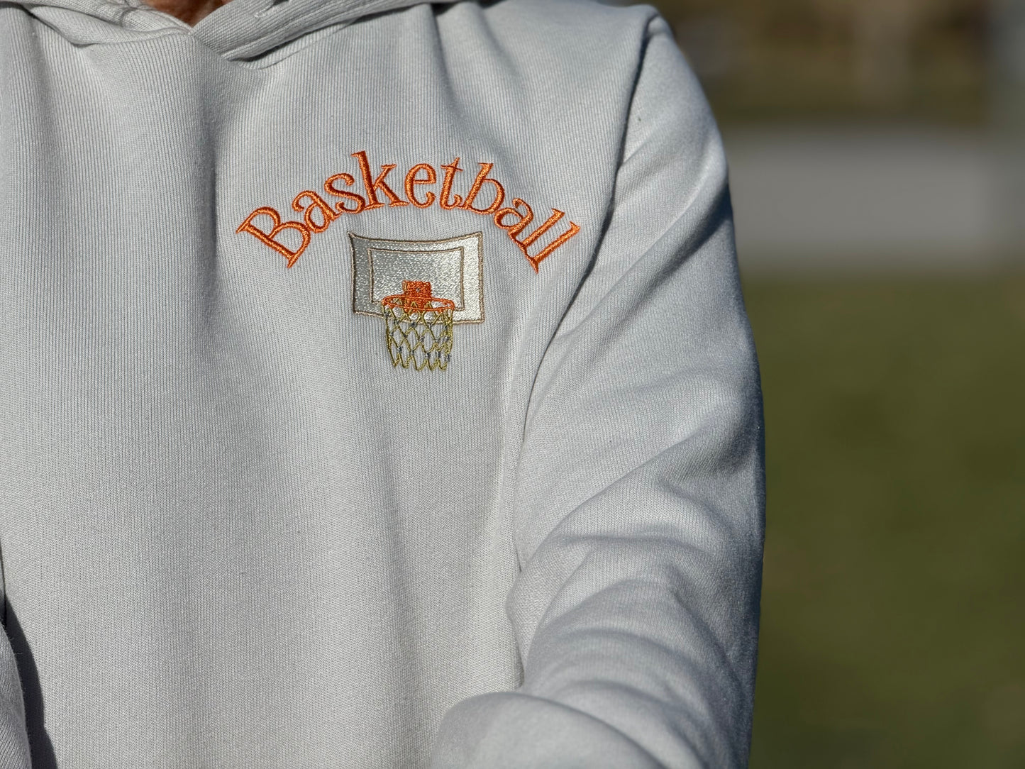 Basketball # 1 Fan Embroidered Hoodie