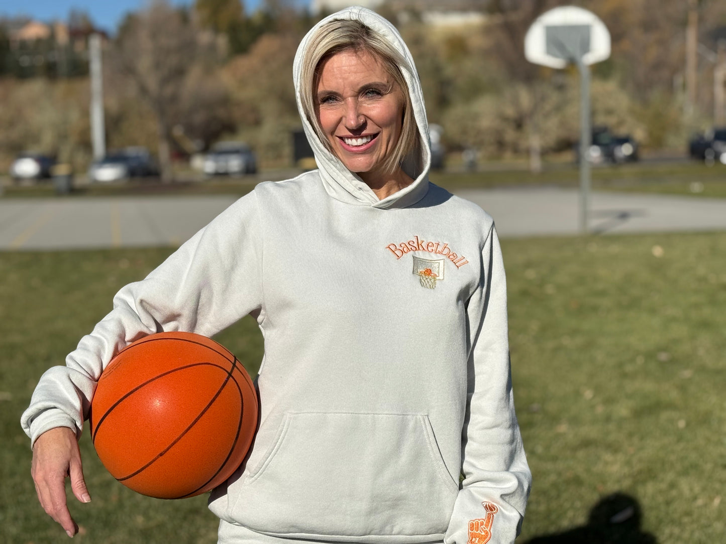 Basketball # 1 Fan Embroidered Hoodie