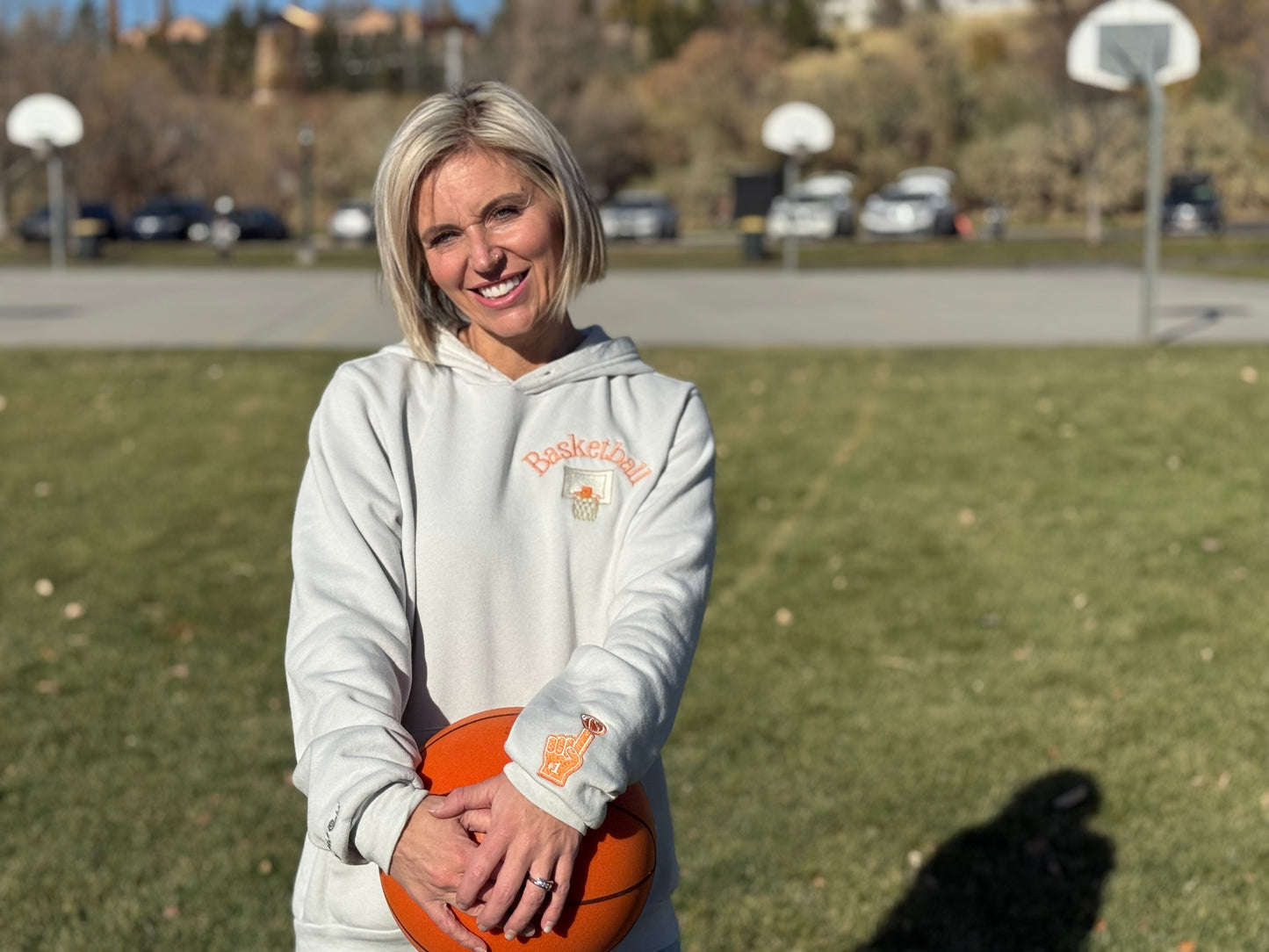 Basketball # 1 Fan Embroidered Hoodie