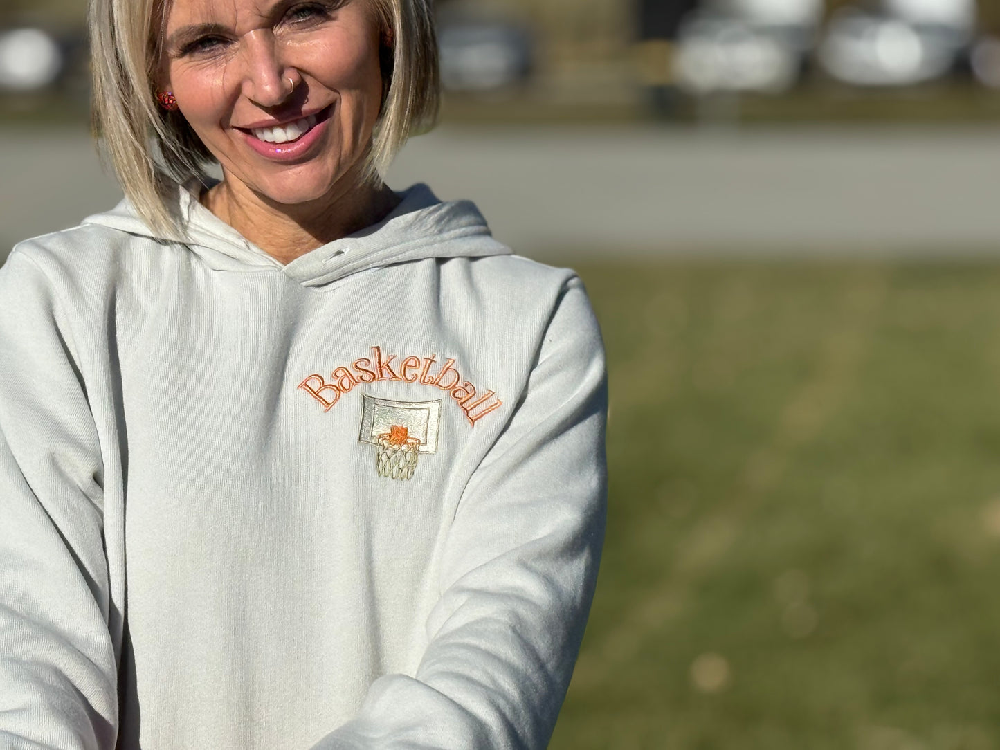 Basketball # 1 Fan Embroidered Hoodie