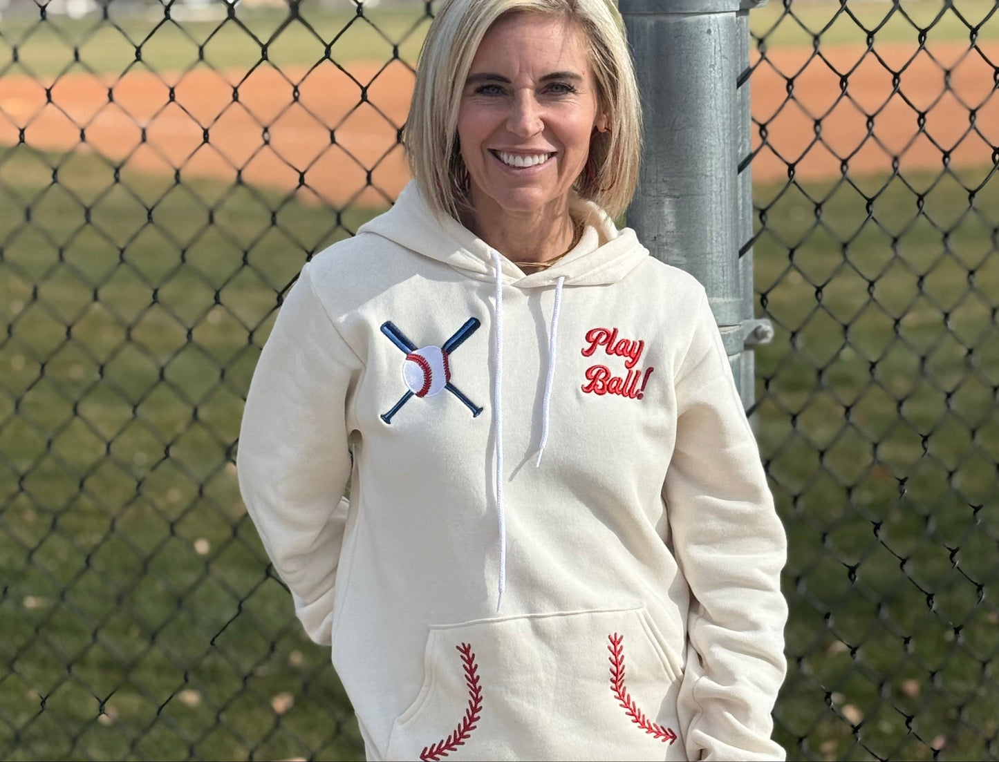 Woman baseball hoodie