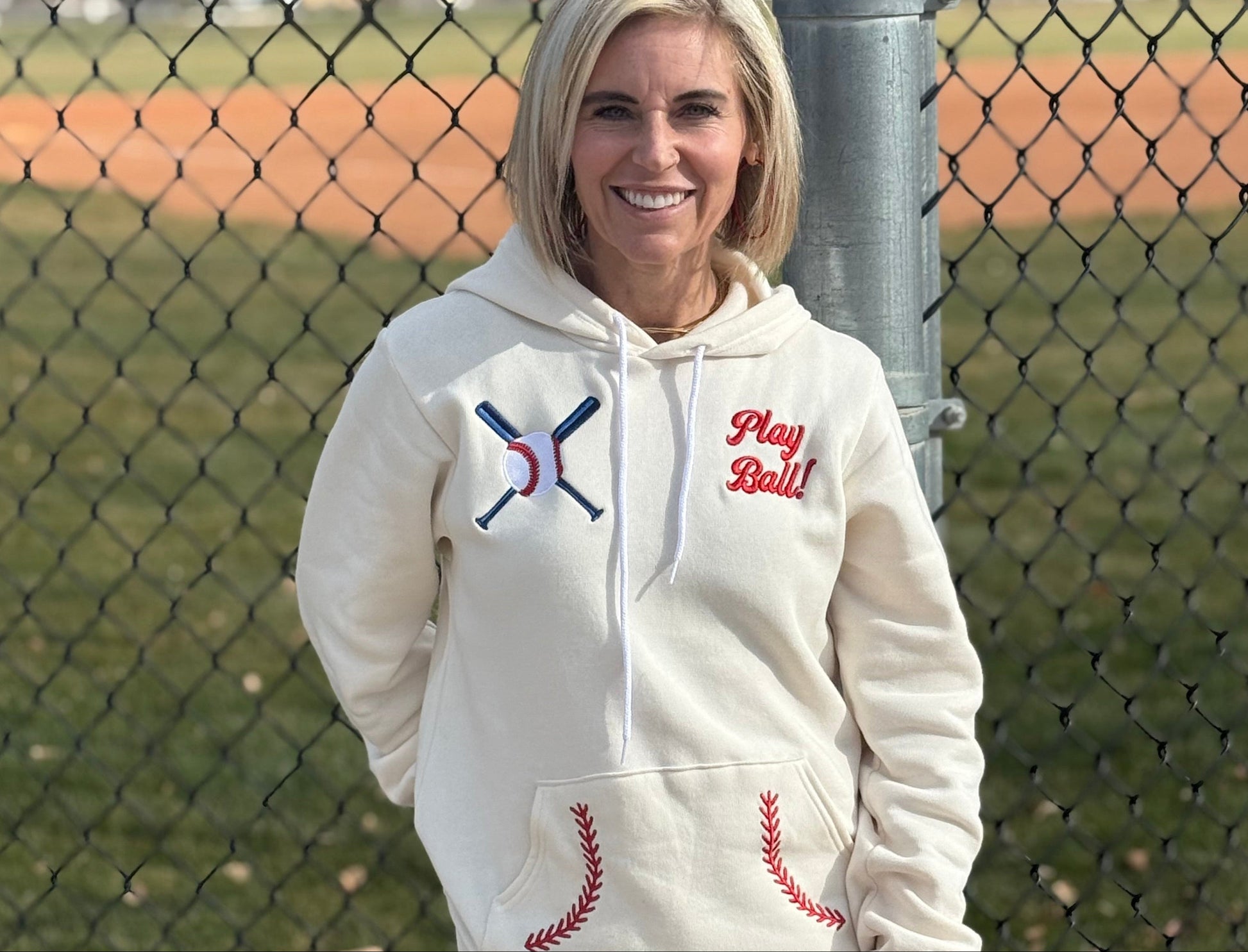 Woman baseball hoodie