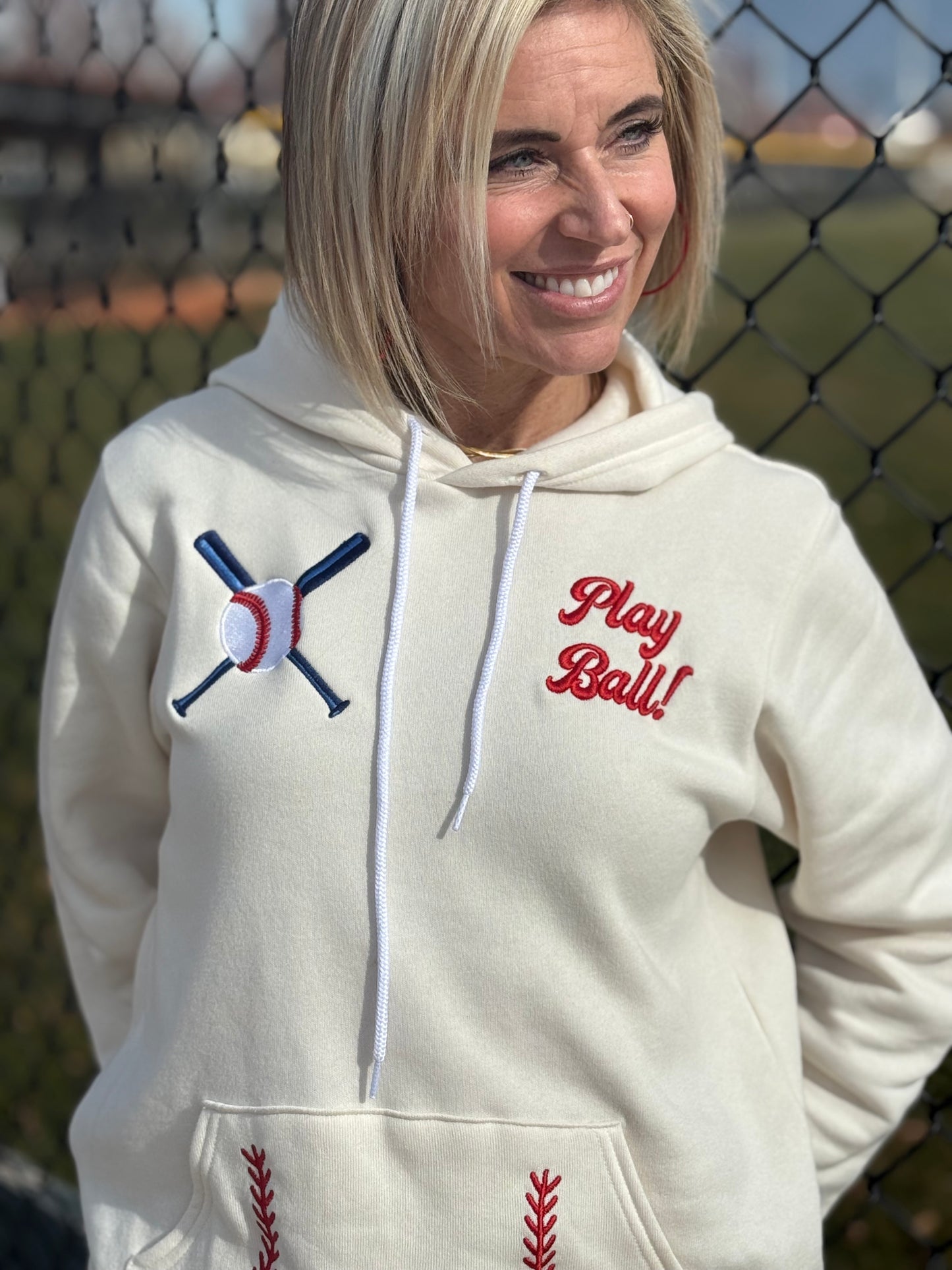 Play Ball Baseball Hoodie